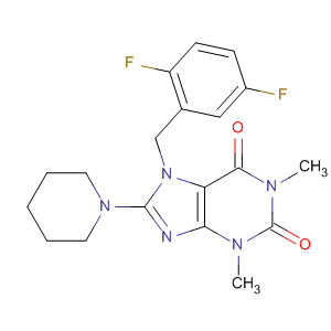 652166-39-7  1H-Purine-2,6-dione,7-[(2,5-difluorophenyl)methyl]-3,7-dihydro-1,3-dimethyl-8-(1-piperidinyl)-