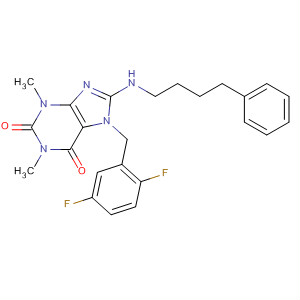 652166-40-0  1H-Purine-2,6-dione,7-[(2,5-difluorophenyl)methyl]-3,7-dihydro-1,3-dimethyl-8-[(4-phenylbutyl)amino]-