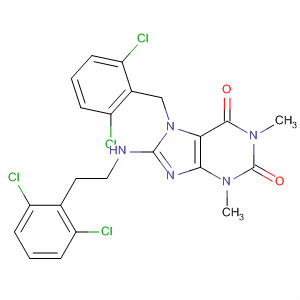 652166-44-4  1H-Purine-2,6-dione,8-[[2-(2,6-dichlorophenyl)ethyl]amino]-7-[(2,6-dichlorophenyl)methyl]-3,7-dihydro-1,3-dimethyl-