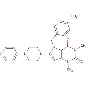 652166-46-6  1H-Purine-2,6-dione,3,7-dihydro-1,3-dimethyl-7-[(4-methylphenyl)methyl]-8-[4-(4-pyridinyl)-1-piperazinyl]-