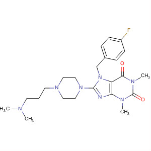 652167-37-8  1H-Purine-2,6-dione,8-[4-[3-(dimethylamino)propyl]-1-piperazinyl]-7-[(4-fluorophenyl)methyl]-3,7-dihydro-1,3-dimethyl-