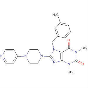 652168-07-5  1H-Purine-2,6-dione,3,7-dihydro-1,3-dimethyl-7-[(3-methylphenyl)methyl]-8-[4-(4-pyridinyl)-1-piperazinyl]-