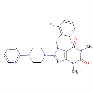 652168-17-7  1H-Purine-2,6-dione,7-[(2,6-difluorophenyl)methyl]-3,7-dihydro-1,3-dimethyl-8-[4-(2-pyridinyl)-1-piperazinyl]-