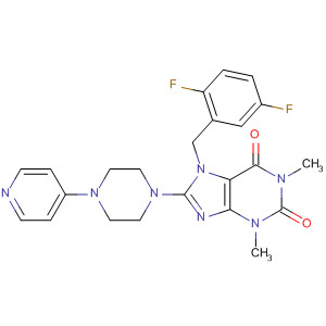 652168-24-6  1H-Purine-2,6-dione,7-[(2,5-difluorophenyl)methyl]-3,7-dihydro-1,3-dimethyl-8-[4-(4-pyridinyl)-1-piperazinyl]-