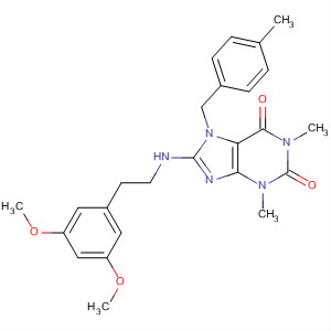 652168-52-0  1H-Purine-2,6-dione,8-[[2-(3,5-dimethoxyphenyl)ethyl]amino]-3,7-dihydro-1,3-dimethyl-7-[(4-methylphenyl)methyl]-