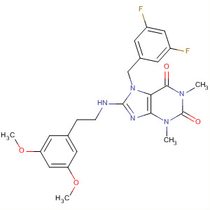 652168-87-1  1H-Purine-2,6-dione,7-[(3,5-difluorophenyl)methyl]-8-[[2-(3,5-dimethoxyphenyl)ethyl]amino]-3,7-dihydro-1,3-dimethyl-