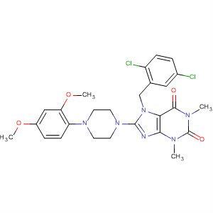 652168-98-4  1H-Purine-2,6-dione,7-[(2,5-dichlorophenyl)methyl]-8-[4-(2,4-dimethoxyphenyl)-1-piperazinyl]-3,7-dihydro-1,3-dimethyl-