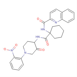 652172-11-7  2-Quinolinecarboxamide,N-[1-[[[1-(2-nitrophenyl)-3-oxo-4-piperidinyl]amino]carbonyl]cyclohexyl]-