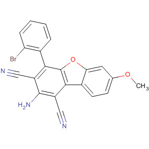 646996-31-8  1,3-Dibenzofurandicarbonitrile, 2-amino-4-(2-bromophenyl)-7-methoxy-