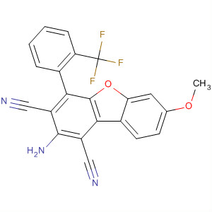 646996-36-3  1,3-Dibenzofurandicarbonitrile,2-amino-7-methoxy-4-[2-(trifluoromethyl)phenyl]-