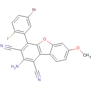646996-38-5  1,3-Dibenzofurandicarbonitrile,2-amino-4-(5-bromo-2-fluorophenyl)-7-methoxy-
