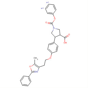 646998-83-6  1,3-Pyrrolidinedicarboxylic acid,4-[4-[2-(5-methyl-2-phenyl-4-oxazolyl)ethoxy]phenyl]-, 1-phenyl ester,(3R,4R)-rel-