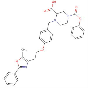 646999-45-3  1,3-Piperazinedicarboxylic acid,4-[[4-[2-(5-methyl-2-phenyl-4-oxazolyl)ethoxy]phenyl]methyl]-, 1-phenylester