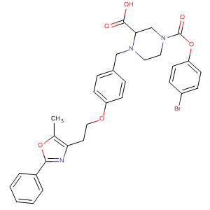 646999-47-5  1,3-Piperazinedicarboxylic acid,4-[[4-[2-(5-methyl-2-phenyl-4-oxazolyl)ethoxy]phenyl]methyl]-,1-(4-bromophenyl) ester