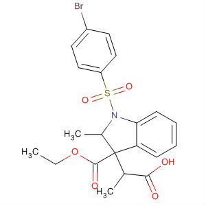 647018-96-0  1H-Indole-3-propanoic acid,1-[(4-bromophenyl)sulfonyl]-3-(ethoxycarbonyl)-2,3-dihydro-a-methyl-