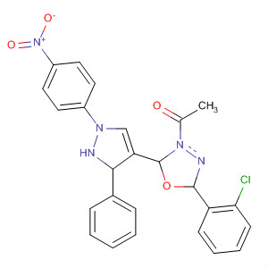 647032-32-4  1,3,4-Oxadiazole,3-acetyl-5-(2-chlorophenyl)-2,3-dihydro-2-[1-(4-nitrophenyl)-3-phenyl-1H-pyrazol-4-yl]-