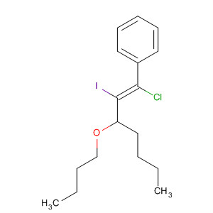 647033-20-3  Benzene, [(1E)-3-butoxy-1-chloro-2-iodo-1-heptenyl]-