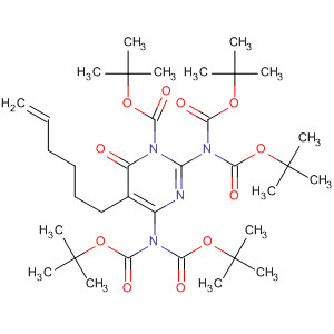 647831-38-7  1(6H)-Pyrimidinecarboxylic acid,2,4-bis[bis[(1,1-dimethylethoxy)carbonyl]amino]-5-(5-hexenyl)-6-oxo-,1,1-dimethylethyl ester