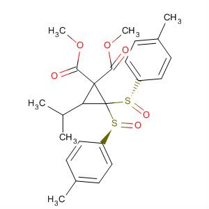 647835-02-7  1,1-Cyclopropanedicarboxylic acid,3-(1-methylethyl)-2,2-bis[(S)-(4-methylphenyl)sulfinyl]-, dimethyl ester,(3R)-