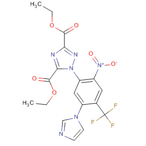 647836-02-0  1H-1,2,4-Triazole-3,5-dicarboxylic acid,1-[5-(1H-imidazol-1-yl)-2-nitro-4-(trifluoromethyl)phenyl]-, diethyl ester