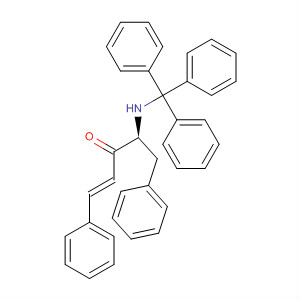 647852-10-6  1-Penten-3-one, 1,5-diphenyl-4-[(triphenylmethyl)amino]-, (1E,4S)-