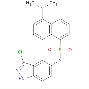 647853-69-8  1-Naphthalenesulfonamide,N-(3-chloro-1H-indazol-5-yl)-5-(dimethylamino)-