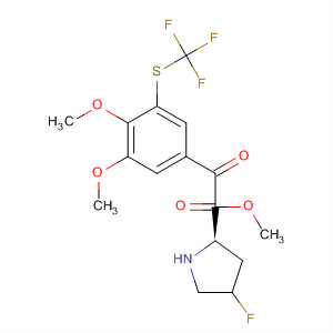 647857-40-7  D-Proline, 1-[3,4-dimethoxy-5-[(trifluoromethyl)thio]benzoyl]-4-fluoro-,methyl ester, (4S)-