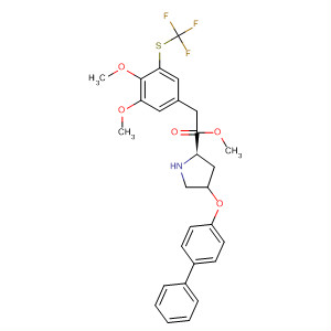 647857-70-3  D-Proline,4-([1,1'-biphenyl]-4-yloxy)-1-[3,4-dimethoxy-5-[(trifluoromethyl)thio]benzoyl]-, methyl ester, (4S)-