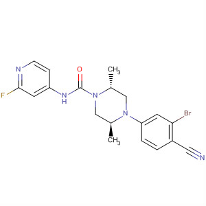 648423-06-7  1-Piperazinecarboxamide,4-(3-bromo-4-cyanophenyl)-N-(2-fluoro-4-pyridinyl)-2,5-dimethyl-,(2R,5S)-