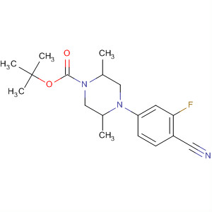 648423-56-7  1-Piperazinecarboxylic acid, 4-(4-cyano-3-fluorophenyl)-2,5-dimethyl-,1,1-dimethylethyl ester, (2R,5S)-