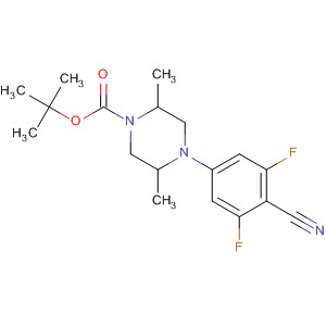 648423-60-3  1-Piperazinecarboxylic acid,4-(4-cyano-3,5-difluorophenyl)-2,5-dimethyl-, 1,1-dimethylethyl ester,(2R,5S)-