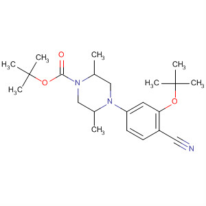 648423-66-9  1-Piperazinecarboxylic acid,4-[4-cyano-3-(1,1-dimethylethoxy)phenyl]-2,5-dimethyl-,1,1-dimethylethyl ester, (2R,5S)-