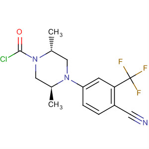 648423-78-3  1-Piperazinecarbonyl chloride,4-[4-cyano-3-(trifluoromethyl)phenyl]-2,5-dimethyl-, (2R,5S)-