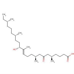 648425-66-5  12-Tricosenoic acid, 14-hydroxy-5,9,13,17,21-pentamethyl-7-oxo-,(5R,9S,12E,14R,17S,21S)-rel- 648425-66-5  12-Tricosenoic acid, 14-hydroxy-5,9,13,17,21-pentamethyl-7-oxo-,(5R,9S,12E,14R,17S,21S)-rel-