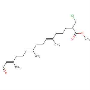648436-11-7  2,6,10,14-Hexadecatetraenoic acid,2-(chloromethyl)-6,10,14-trimethyl-16-oxo-, methyl ester, (6E,10E,14E)-