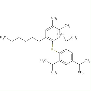 648436-27-5  Benzene, 2-[(2-hexyl-4,5-dimethylphenyl)thio]-1,3,5-tris(1-methylethyl)-