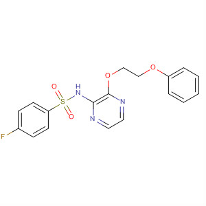 648887-00-7  Benzenesulfonamide, 4-fluoro-N-[3-(2-phenoxyethoxy)pyrazinyl]-