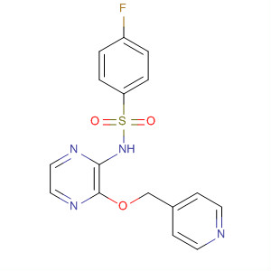 648887-02-9  Benzenesulfonamide, 4-fluoro-N-[3-(4-pyridinylmethoxy)pyrazinyl]-