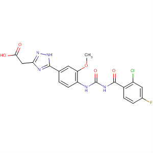 648916-84-1  1H-1,2,4-Triazole-3-acetic acid,5-[4-[[[(2-chloro-4-fluorobenzoyl)amino]carbonyl]amino]-3-methoxyphenyl]-