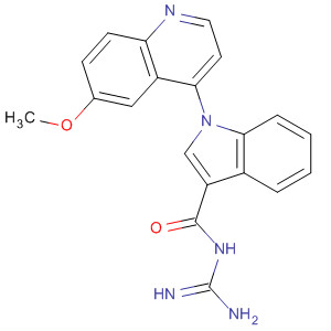 649538-90-9  1H-Indole-3-carboxamide,N-(aminoiminomethyl)-1-(6-methoxy-4-quinolinyl)-