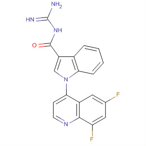 649538-94-3  1H-Indole-3-carboxamide,N-(aminoiminomethyl)-1-(6,8-difluoro-4-quinolinyl)-