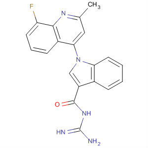 649538-97-6  1H-Indole-3-carboxamide,N-(aminoiminomethyl)-1-(8-fluoro-2-methyl-4-quinolinyl)-