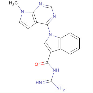 649538-98-7  1H-Indole-3-carboxamide,N-(aminoiminomethyl)-1-(7-methyl-7H-pyrrolo[2,3-d]pyrimidin-4-yl)-