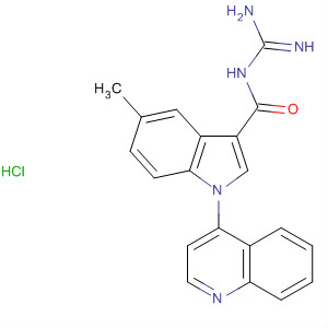 649550-28-7  1H-Indole-3-carboxamide,N-(aminoiminomethyl)-5-methyl-1-(4-quinolinyl)-, monohydrochloride