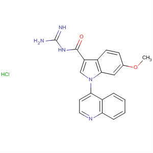 649550-33-4  1H-Indole-3-carboxamide,N-(aminoiminomethyl)-6-methoxy-1-(4-quinolinyl)-, monohydrochloride