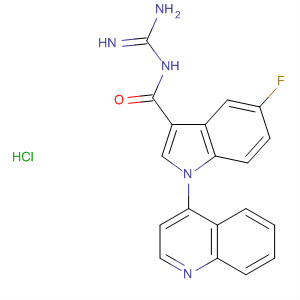649550-35-6  1H-Indole-3-carboxamide,N-(aminoiminomethyl)-5-fluoro-1-(4-quinolinyl)-, monohydrochloride