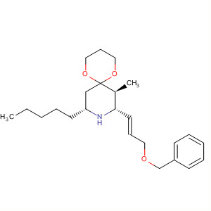649552-57-8  1,5-Dioxa-9-azaspiro[5.5]undecane,7-methyl-10-pentyl-8-[(1E)-3-(phenylmethoxy)-1-propenyl]-,(7S,8S,10R)-