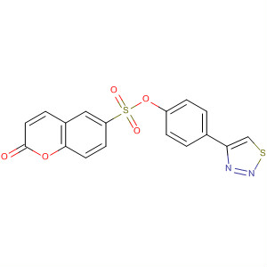 649557-99-3  2H-1-Benzopyran-6-sulfonic acid, 2-oxo-, 4-(1,2,3-thiadiazol-4-yl)phenylester