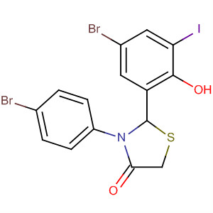 649560-37-2  4-Thiazolidinone,2-(5-bromo-2-hydroxy-3-iodophenyl)-3-(4-bromophenyl)-