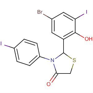 649560-38-3  4-Thiazolidinone,2-(5-bromo-2-hydroxy-3-iodophenyl)-3-(4-iodophenyl)-